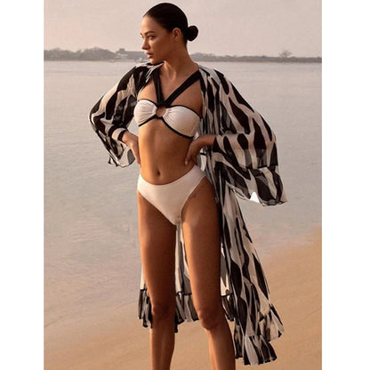Women's Multicolor 2 Pieces Set Bikinis Swimwear