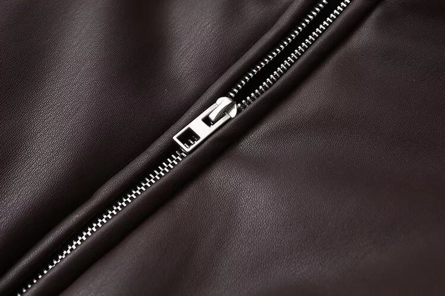Women's Streetwear Solid Color Zipper Coat cotton clothes