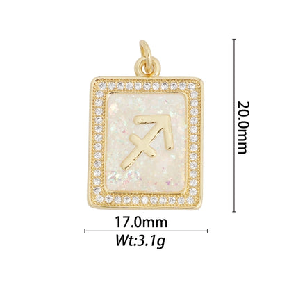 1 Piece Copper Constellation Pendant