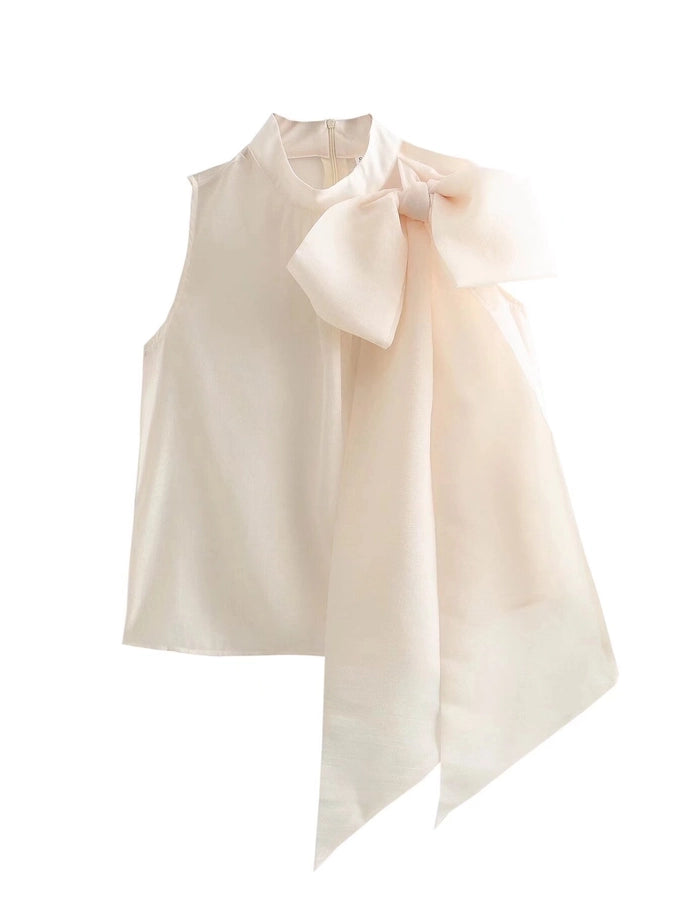 Women's Blouse Sleeveless Blouses Elegant Solid Color