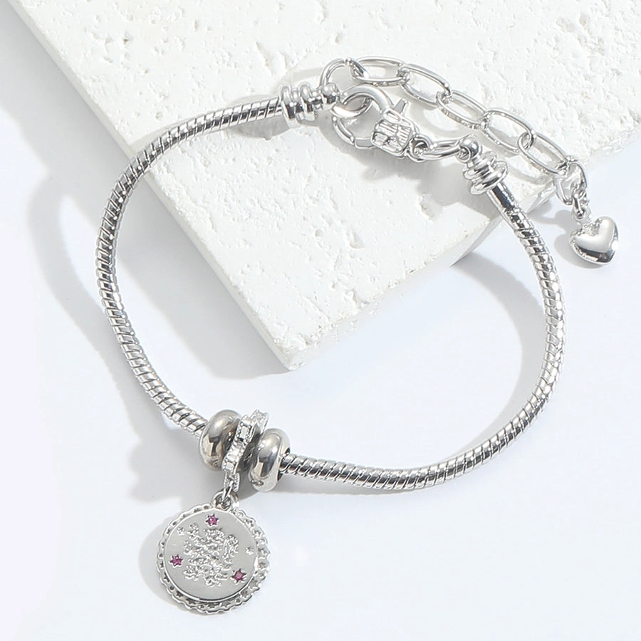 Jewelry Elegant Simple Style Commute Red Heart Copper + Zircon Zircon White Gold Plated Red Heart Bracelets