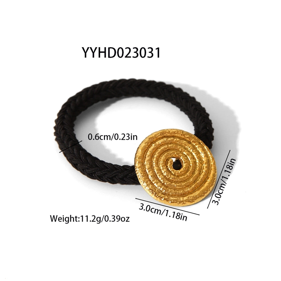 Women's Elegant Cute Circle 304 Stainless Steel Elastic Band Plating Hair Tie