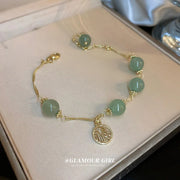 6. Real Gold Plating Agate Green