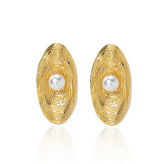 Geometric Ellipse Gold