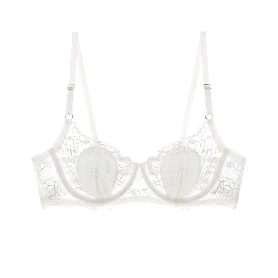 Solid Color Lace Bras Sexy Push Up Side Breast Reduction Bra