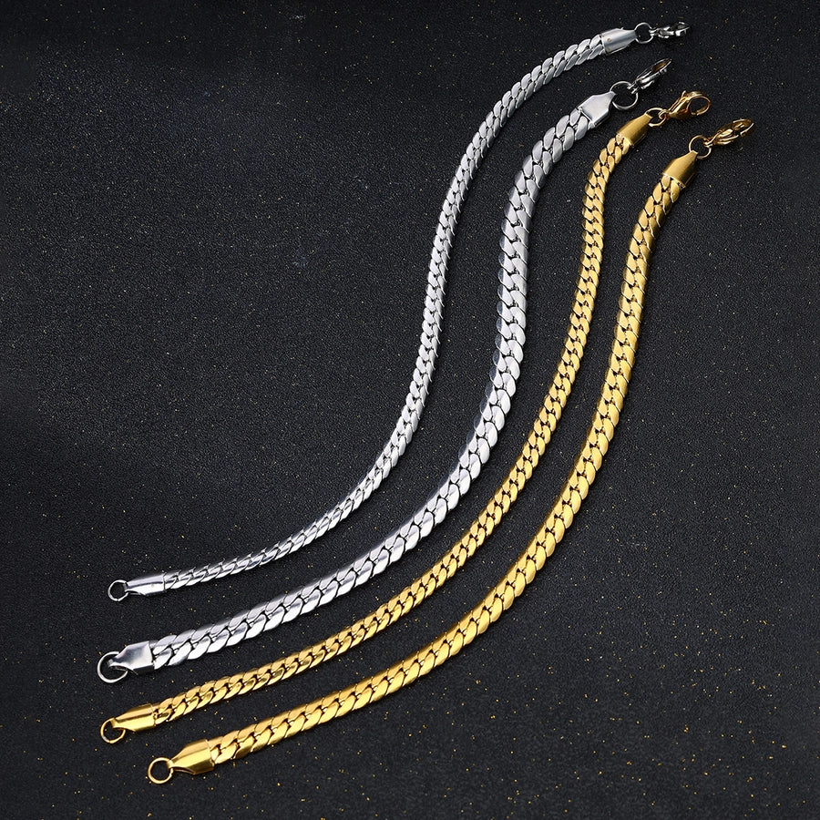 Classic Style Solid Color 304 Stainless Steel  Bracelets In Bulk Stainless Steel Bracelets