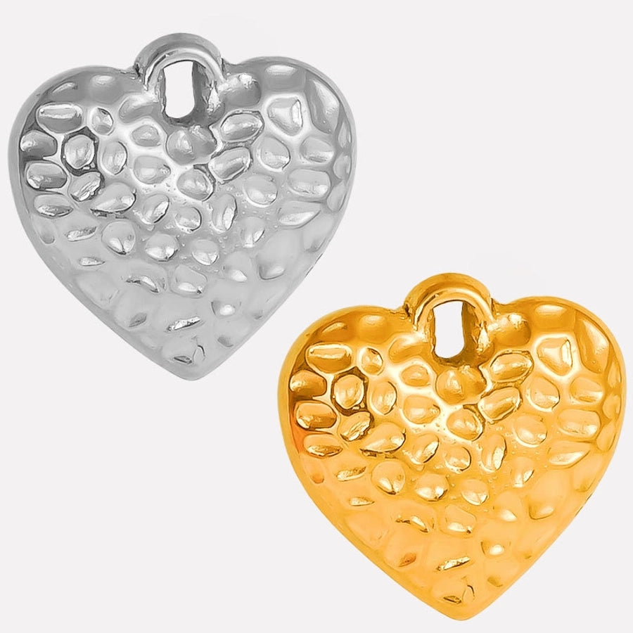1 Piece 304 Stainless Steel 18K Gold Plated Heart Shape Pendant