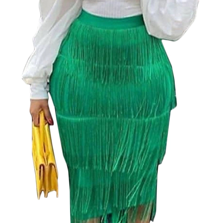 summer simple style solid color midi dress skirts