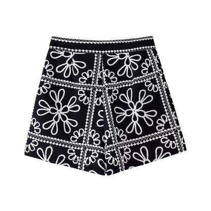 Daily Women's Streetwear Printing Polyester Printing Shorts Sets Shorts Sets