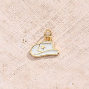 White Drip Hat Pendant (Gold) [10.5x13mm (Aperture: 3mm)]