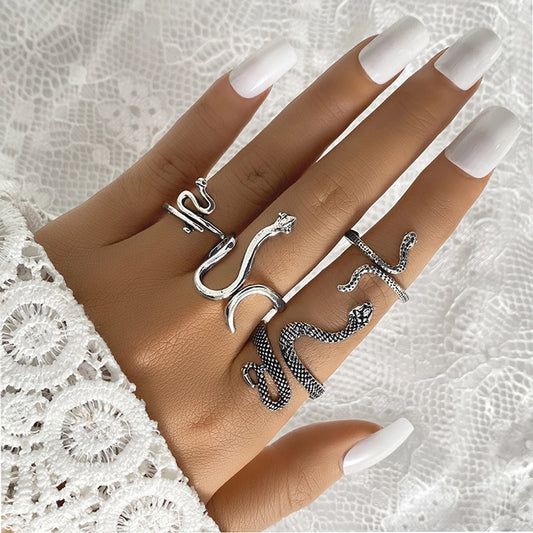 IG Style Y2K Hip-Hop Snake Alloy Women's Men's Rings