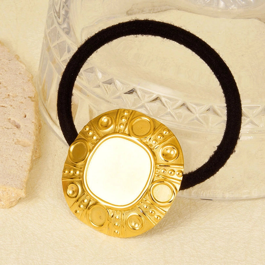 Women's Simple Style Geometric 304 Stainless Steel Plating Hair Tie