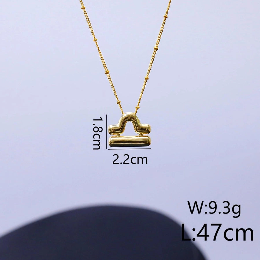 Jewelry IG Style Classic Style Commute Constellation 304 Stainless Steel 18K Gold Plated Pendant Necklace
