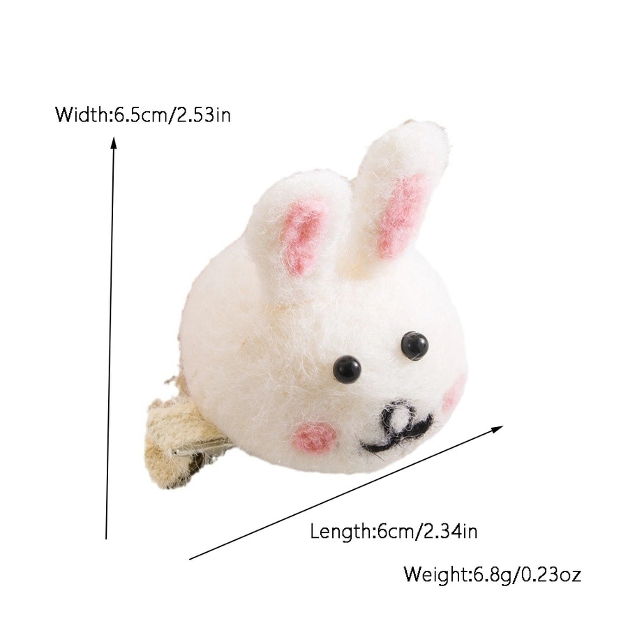 Children Unisex Cute Animal Star Cherry Cashmere Hair Clip