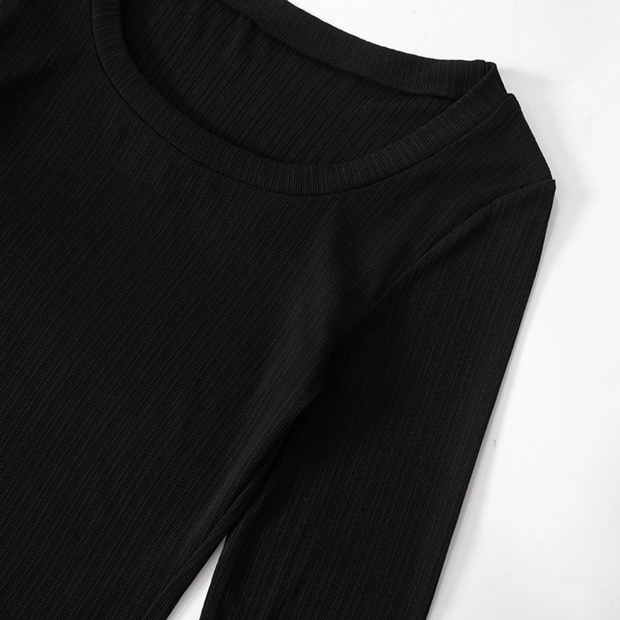 Women's T-shirt Long Sleeve T-Shirts Streetwear Solid Color