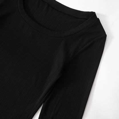 Women's T-shirt Long Sleeve T-Shirts Streetwear Solid Color