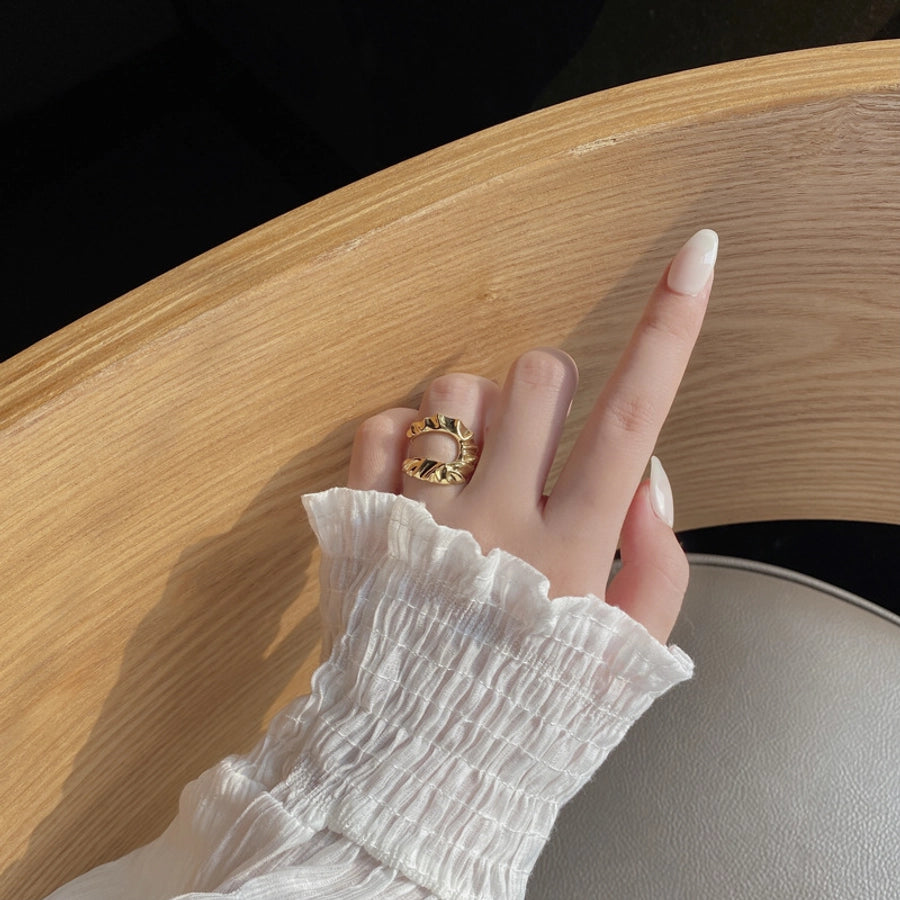 925 Sterling Silver Geometric Adjustable Ring Open Rings Rings