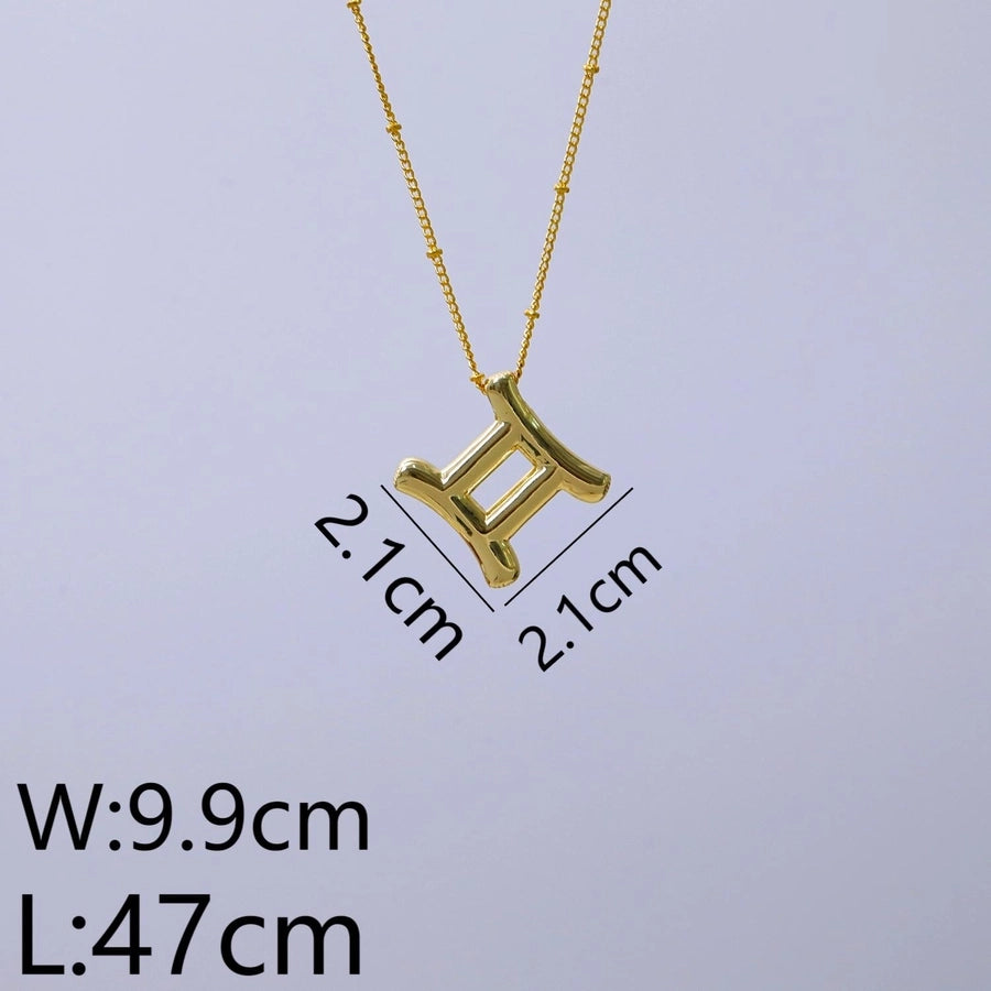 Jewelry IG Style Classic Style Commute Constellation 304 Stainless Steel 18K Gold Plated Pendant Necklace