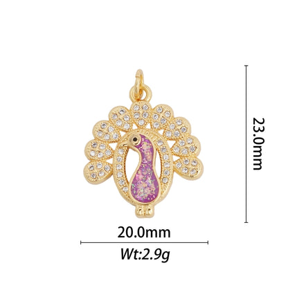 1 Piece Copper Tortoise Insect Pendant