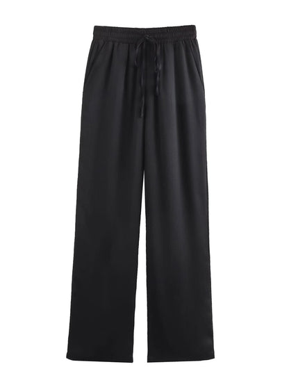 Daily Women's British Style Solid Color Polyester Pants Sets Pants Sets