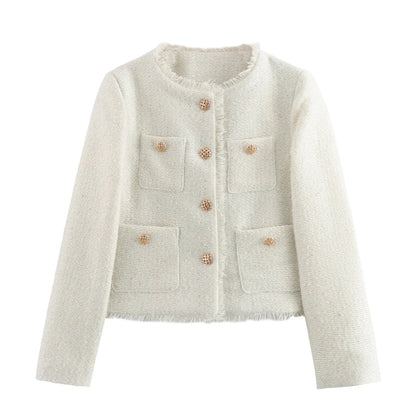 Women's Preppy Style Solid Color Single Breasted Coat Woolen Coat
