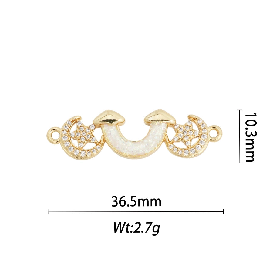 1 Piece Copper Geometric Letter Heart Shape