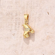 Zircon Skates Pendant (Gold) [16x10mm (Aperture: 5x3.5mm)]