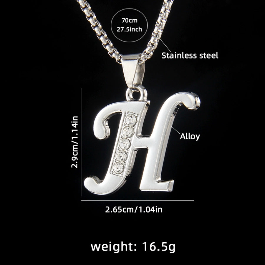 Simple Style letter 201 Stainless Steel Zinc alloy Unisex Pendant Necklace