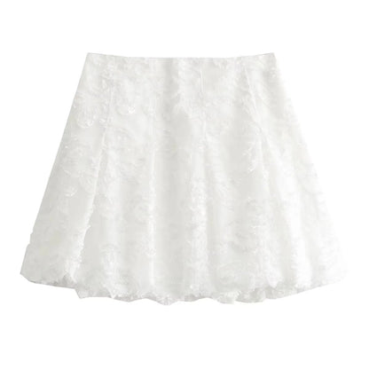 Summer Casual Solid Color Polyester Above Knee Skirts
