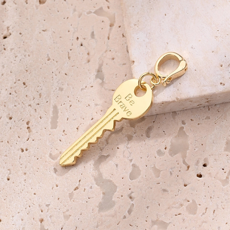 1 Pc/Package 16x16mm 17.5x11.5mm 23x14mm 5.5x4mm Copper Zircon 18K Gold Plated Rainbow Key Shoe Polished Pendant Jewelry Accessories