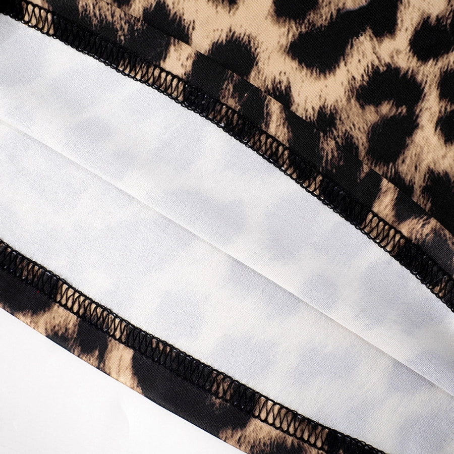 Daily Women's Streetwear Leopard Spandex Polyester Pants Sets Pants Sets