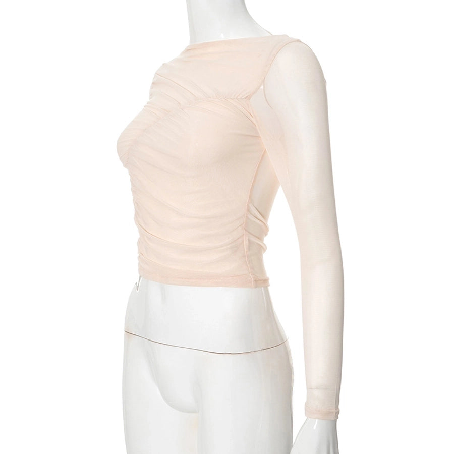 Women's T-shirt Long Sleeve Blouses Streetwear Solid Color