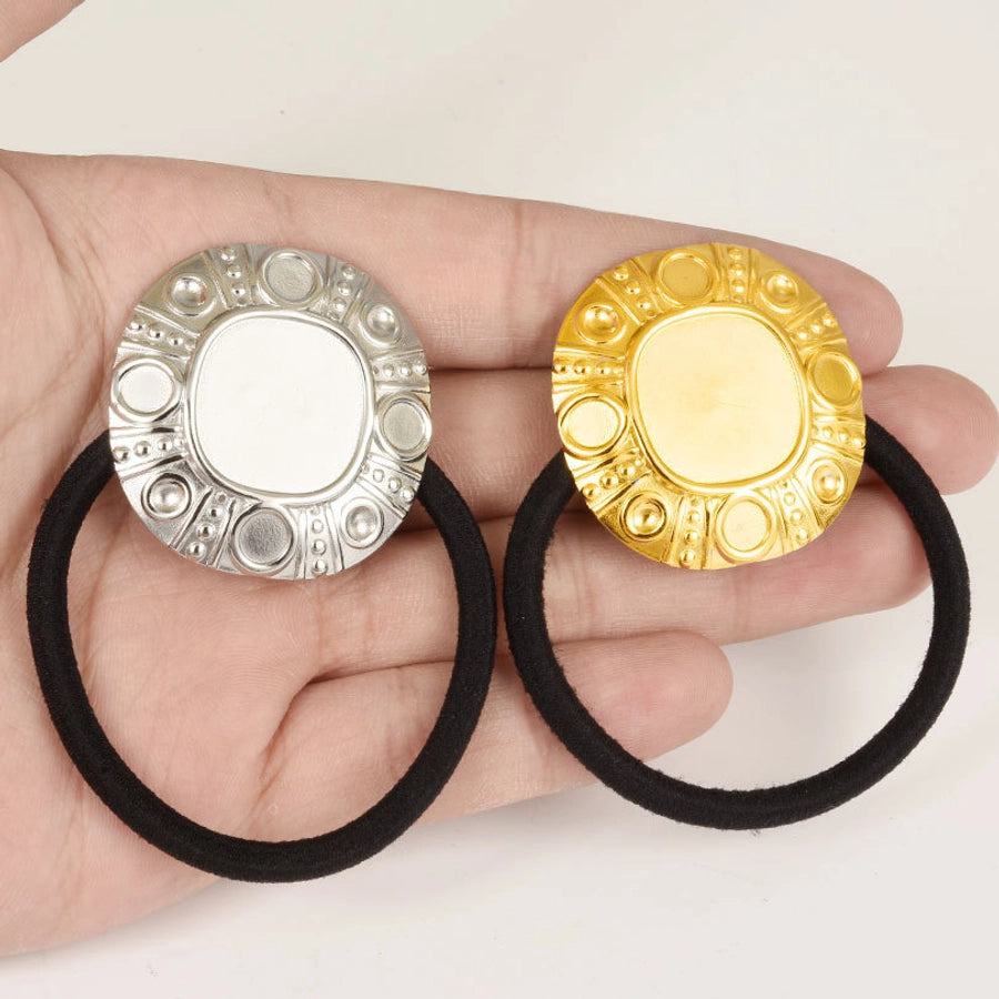 Women's Simple Style Geometric 304 Stainless Steel Plating Hair Tie