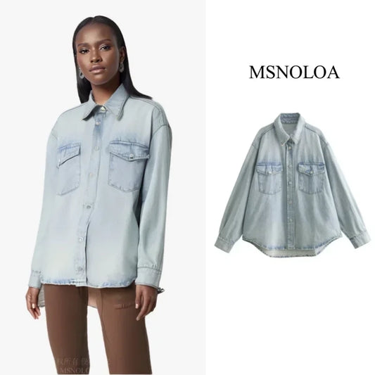 Women's Streetwear Solid Color Coat Denim Jacket