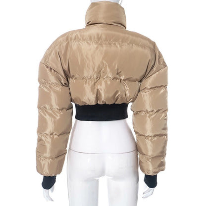 Women's Streetwear Solid Color Zipper Coat