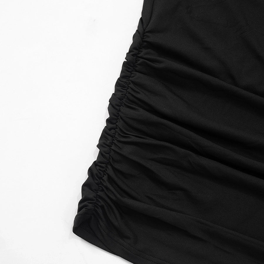 Women's Hip skirt Streetwear V Neck Long Sleeve Solid Color Knee-Length Daily