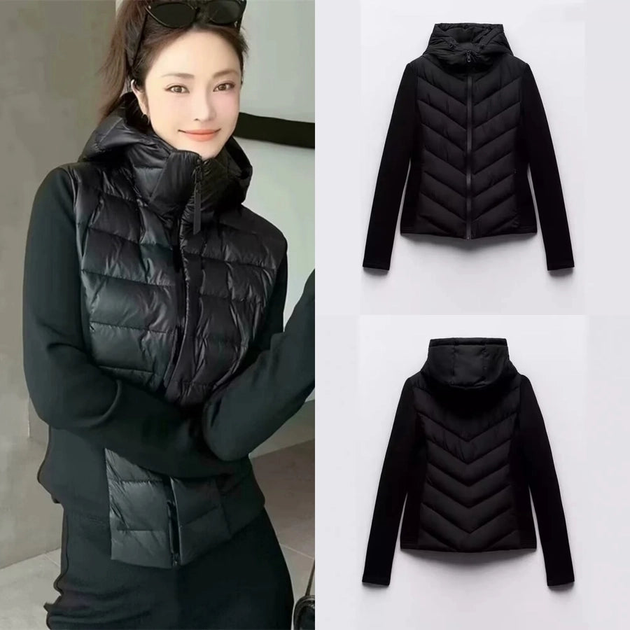 Women's Vacation Simple Style Solid Color Zipper Coat cotton clothes