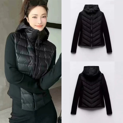 Women's Vacation Simple Style Solid Color Zipper Coat cotton clothes