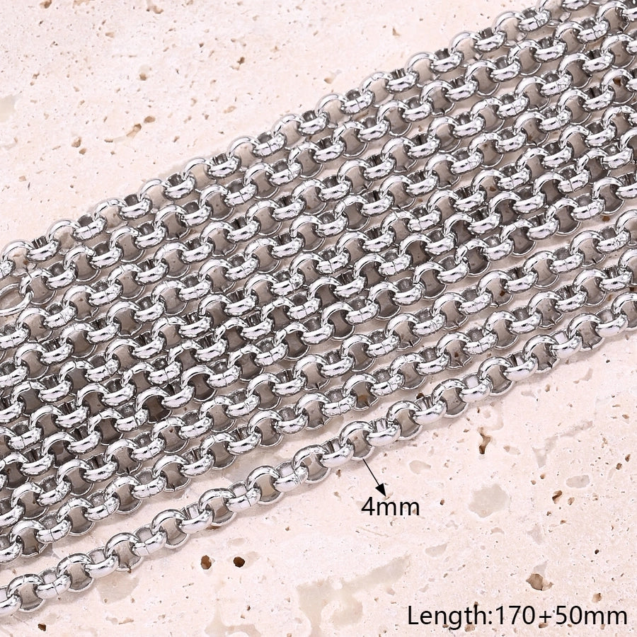 10 Strands/Package 304 Stainless Steel cable chain snake chain Belcher Chain Polished Length: 170 50mm Length:230+50mm Jewelry Accessories