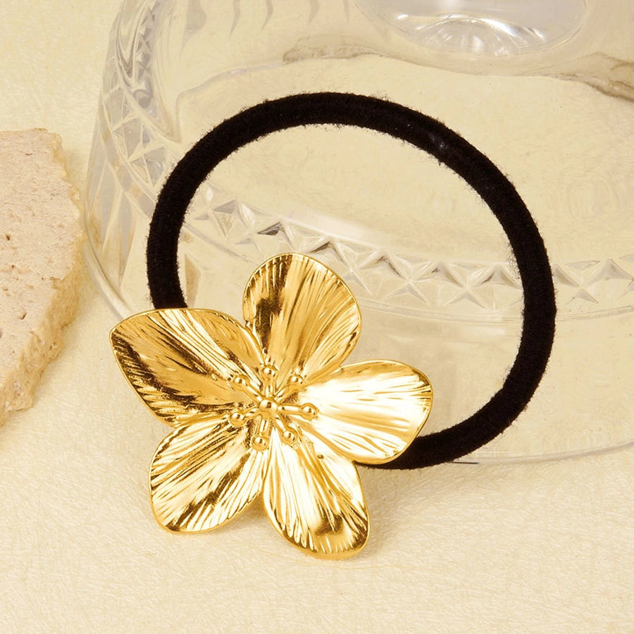 Women's Simple Style Flower 304 Stainless Steel Plating Hair Tie