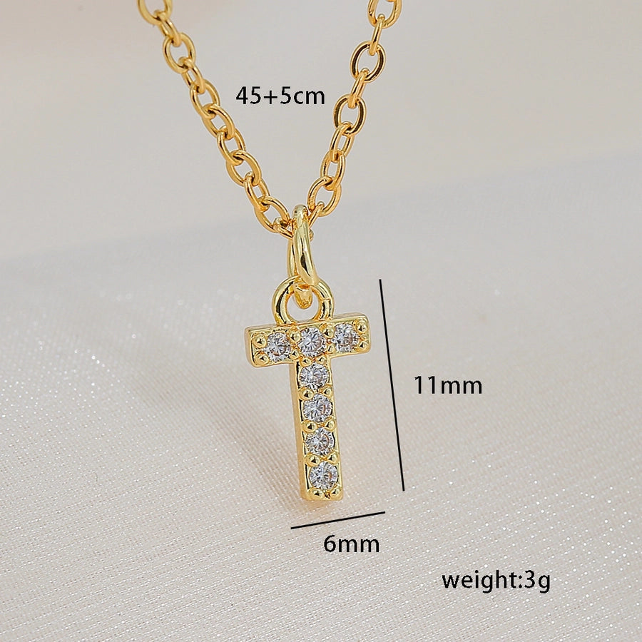 Jewelry Basic Retro Classic Style Letter 304 Stainless Steel Copper Pendant Necklace