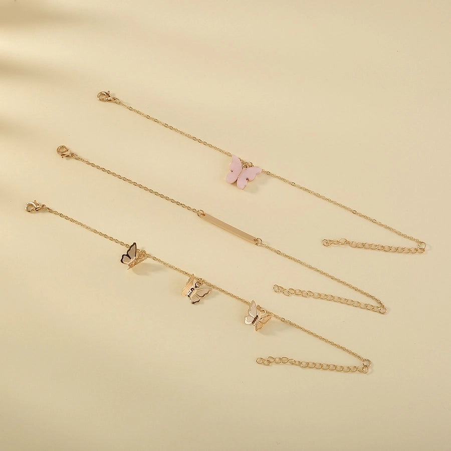 Jewelry IG Style Preppy Style Geometric Butterfly Copper Bracelets