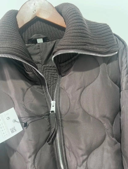 Women's Simple Style Classic Style Solid Color Zipper Coat cotton clothes
