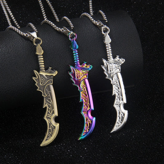 Hip-Hop Streetwear Broadsword 201 Stainless Steel Alloy Plating Unisex Pendant Necklace