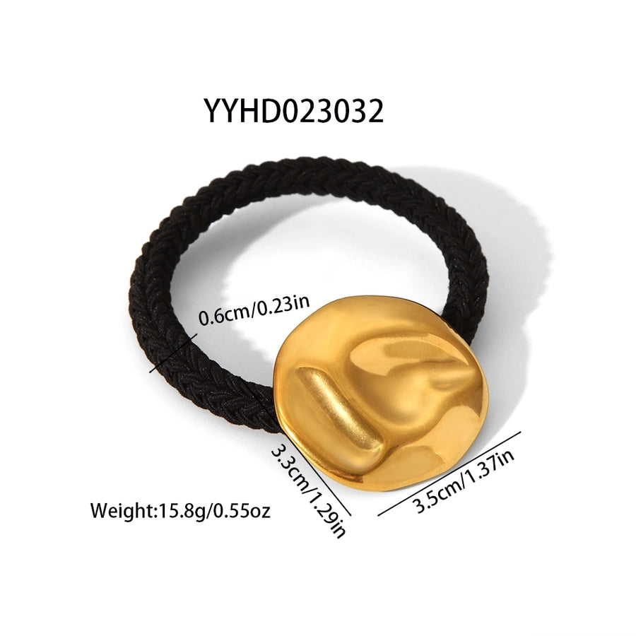 Women's IG Style Fairy Style Casual Grimace 304 Stainless Steel Elastic Band Polishing Plating Hair Tie