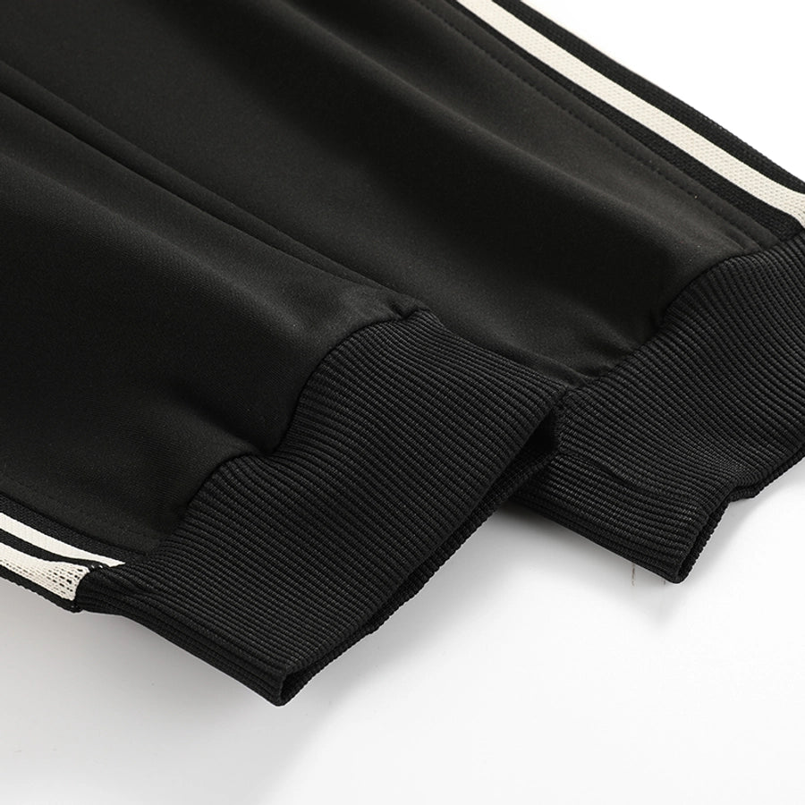 Men's Stripe Casual Standing Collar Turndown Long Sleeve Loose Men's Outwear