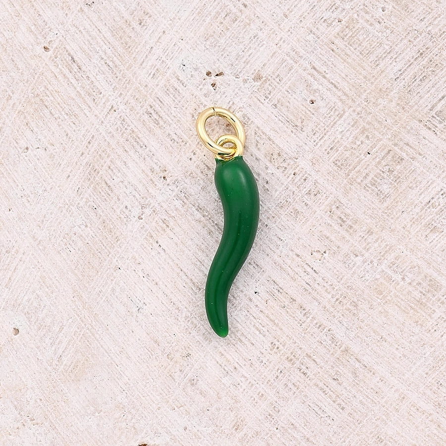 1 Pc/Package 18x4.5mm Hole 3~3.9mm Copper 18K Gold Plated White Gold Plated chili Polished Pendant Jewelry Accessories