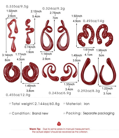 1 Pair Classic Style Geometric Plating Alloy Resin Iron Drop Earrings Ear Studs