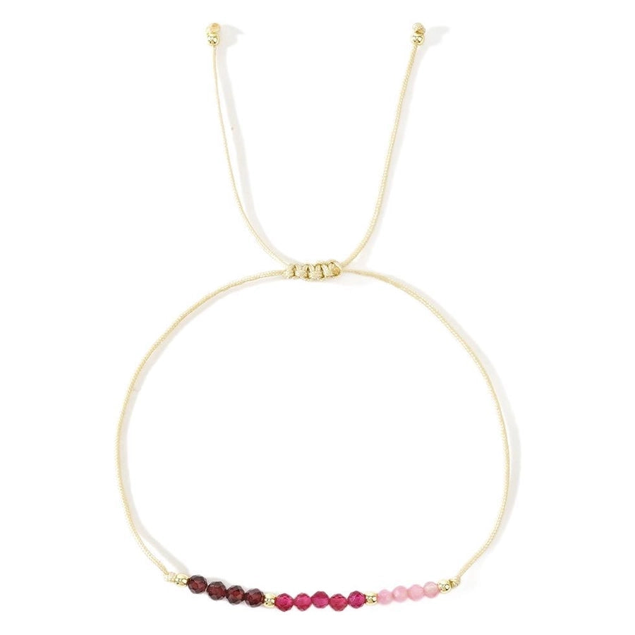 Bohemian Round natural stone Wax line Copper  String Bracelets