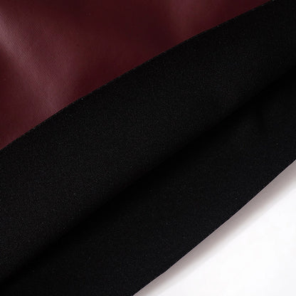 Women's Leather Jacket Tank Tops Backless Streetwear Solid Color